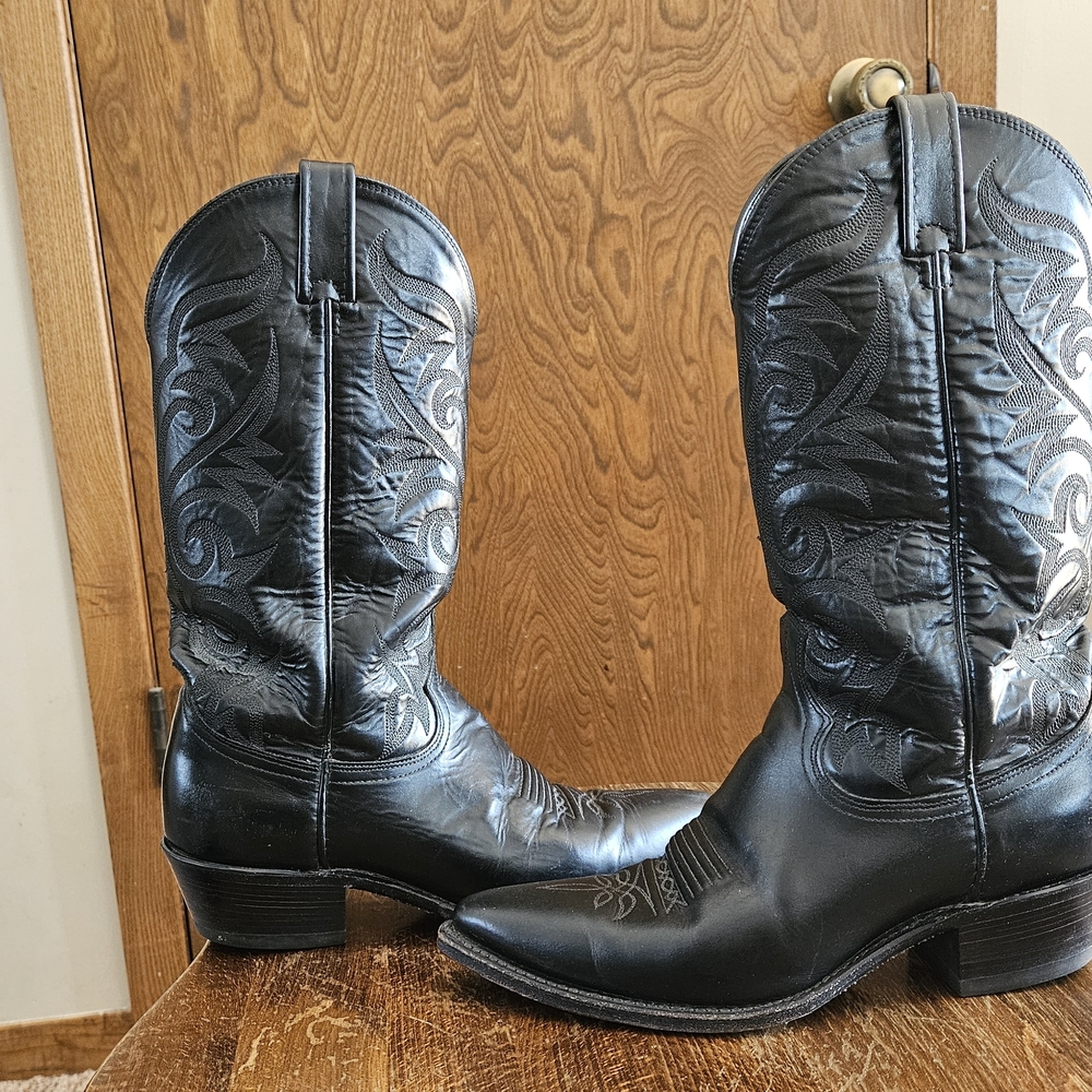 Dan Post Black Embroidered Western Boots - Picture 6 of 8